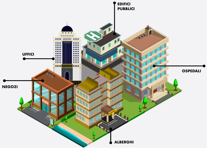 Differents works, differents solutions. Tertiary buildings.