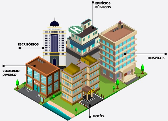 Differents works, differents solutions. Tertiary buildings.