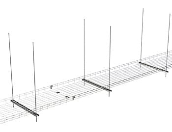 Systèmes avec des chemins de câble en fil